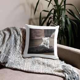 Étui d'oreiller lion blanc 
