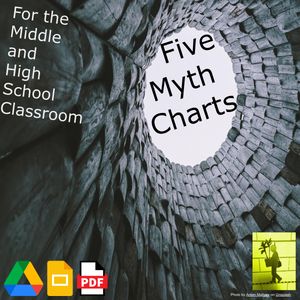 Comparative Myth Study 5 Myth Charts Mythology Series Grades 8-10 ELA