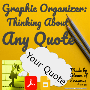 Thinking &amp; Writing Graphic Organizer for Analyzing Quotes &amp; Textual Evidence