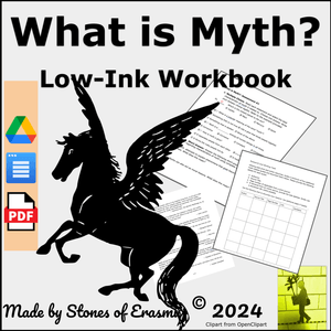 Introduction to Myth What is Myth? Low-Ink Editable Notebook for Middle &amp; HS ELA