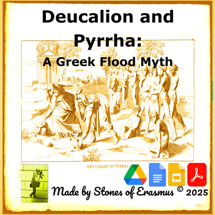 Deucalion &amp; Pyrrha Flood Myth Greek Mythology Study Series for Grades 8-10 ELA