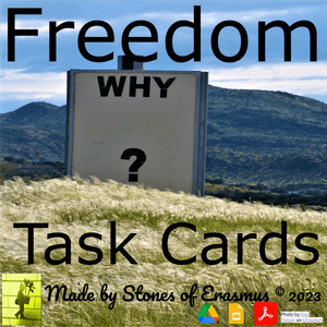 Freedom Explored | 18 Count Discussion Task Cards Philosophy in the Classroom 