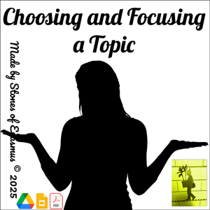 Topic Selection &amp; Focus Writing Activity for ELA Students Grades 7-12