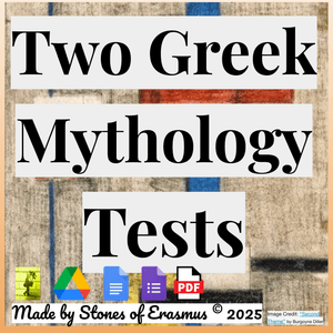 Two Free Mythology Tests Test Prep Questions Resource for Grades 8-10 ELA