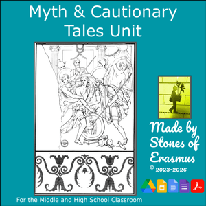 Greek Mythology &amp; Cautionary Tales Unit Bundle | Theseus, Icarus, Sisyphus, Tantalus | Grades 8-10