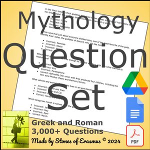 3,000+ Greek and Roman Mythology Editable Question Set for Middle and HS ELA
