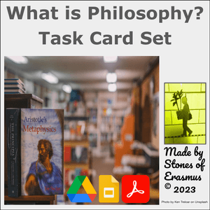 Understanding Philosophy 30 Count Question Task Card Set | MS &amp; HS Humanities