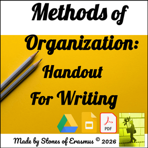 Methods of Organization Handout Enhance Writing Skills in Grades 7-12 ELA Class