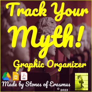 Track Your Myth Graphic Organizer for Middle &amp; High School Mythology Series ELA