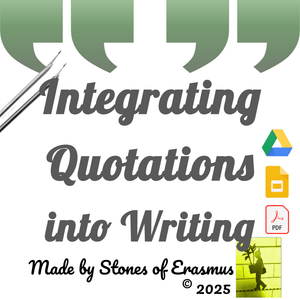 Quotation Integration | Classroom Writing Activity for Improved Skills 8-10 ELA