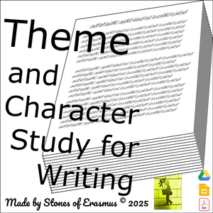 Theme &amp; Character Study Analysis Guide for Writing Students Grades 7-10 ELA