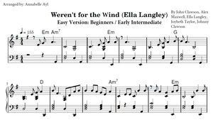 Easy Weren't For The Wind Piano Sheet Music | Ella Langley | Piano for Beginners