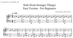 Stranger Things Theme Song Piano | Easy Sheet Music | Kids Song