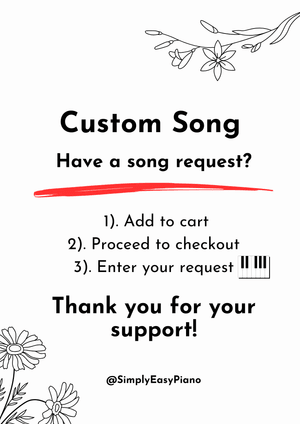 Custom Song Piano Transcription