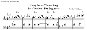 Hedwig Theme Easy Piano Sheet Music | Harry Potter Theme Song