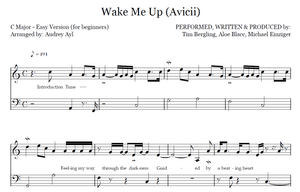 Wake Me Up Piano Sheet Music Easy | Avicii