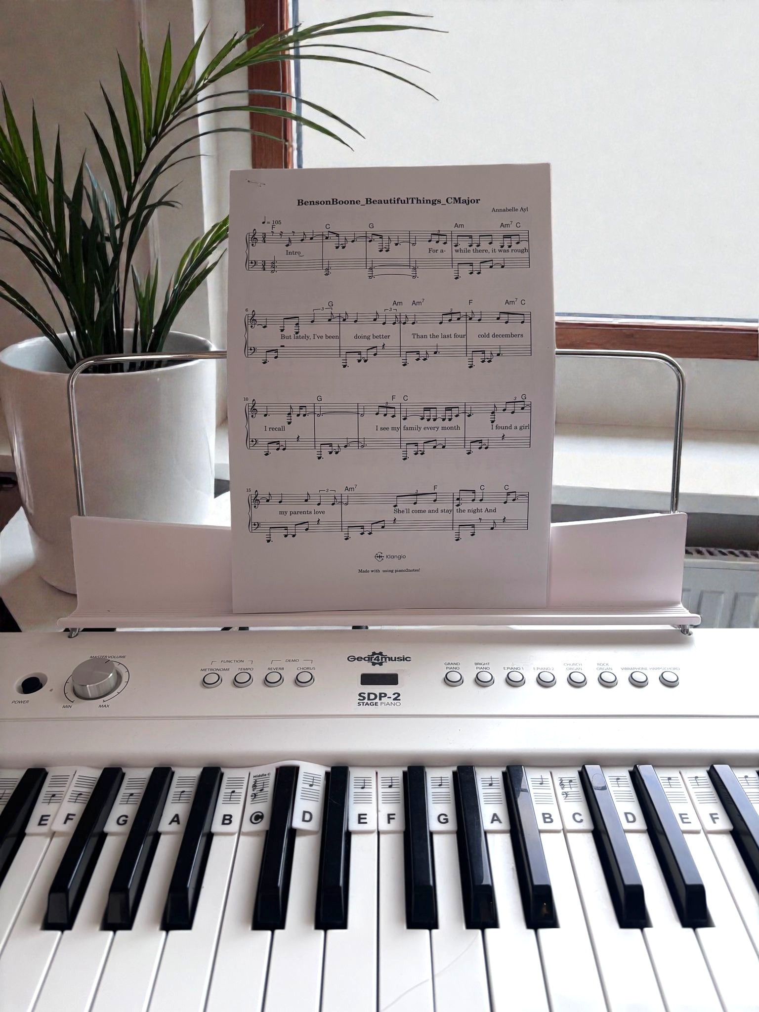 fleur elise piano notes