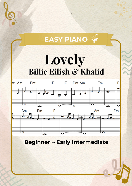 Lovely Piano Sheet Music | Easy Piano for Beginners | PDF Download