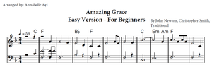 Amazing Grace Piano Notes Easy Sheet Music | Amazing Grace Easy Piano PDF