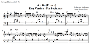 Easy Let It Go Piano Sheet Music | Frozen Soundtrack - Idina Menzel