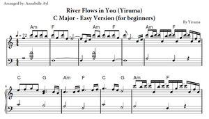 River Flows in You Easy Sheet Music | Yiruma