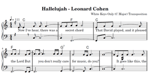 Hallelujah Piano Easy Sheet Music | Leonard Cohen
