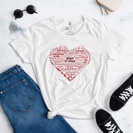 Heart of Christ - Fashion Fit T-Shirt - 100% Cotton