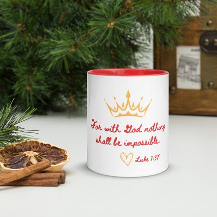 Nothing Is Impossible - White Ceramic Mug with Color Inside