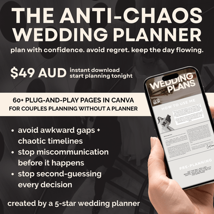 The Anti-Chaos Wedding Planner – 60+ Plug-and-Play Planning Pages