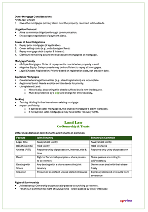 Land Law &amp; Property (SQE2)