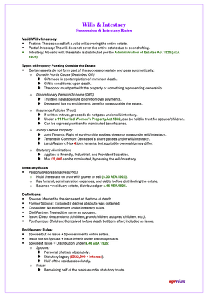 Wills &amp; Estates (SQE2)