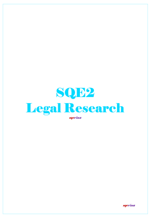 Understanding Legal Research (SQE2)