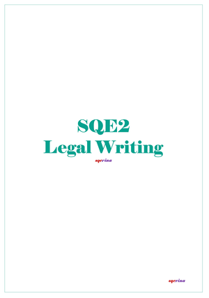 Understanding Legal Writing (SQE2)