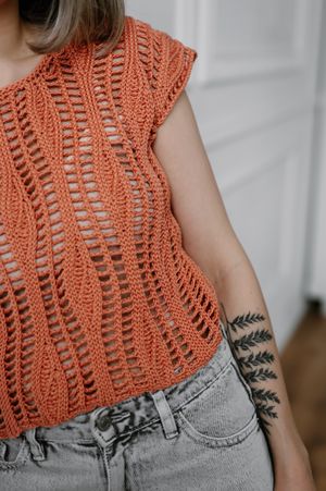 Flow Top - crochet pattern PDF
