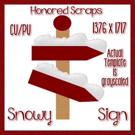 HS - CU Snowy Sign =
