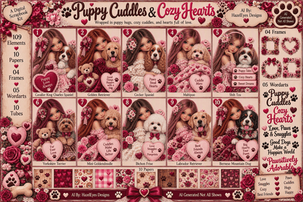 HD- Puppy Cuddles &amp; Cozy Hearts 