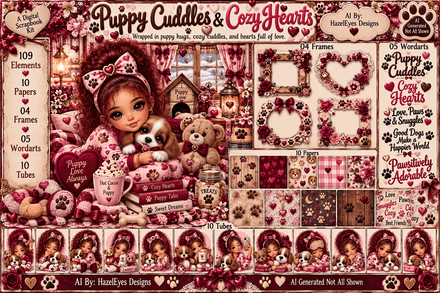 HD- Puppy Cuddles &amp; Cozy Hearts 