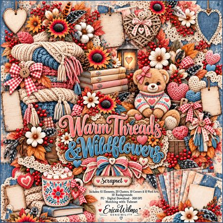 EW AI Warm Threads and Wildflowers - Scrapset 2026
