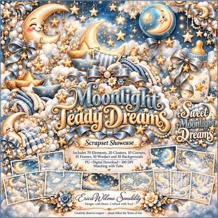 EW AI Moonlight Teddy Dreams - Scrapset 2026