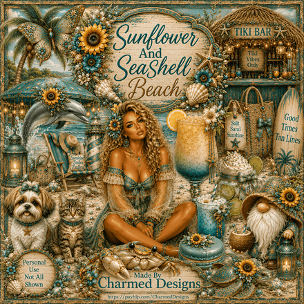 CD- Sunflowers And Seashell Beach