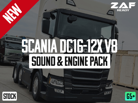 Scania DC16-12X V8 Sound &amp; Engine Pack
