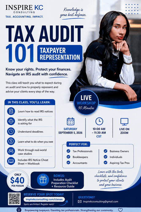TAX AUDIT 101: TAXPAYER REPRESENTATION 