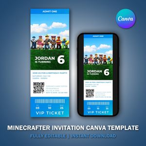 Roblox Invitation Ticket Template V2 for Game Party 