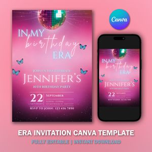In My Birthday ERA Invitation Template for Birthday Party V2