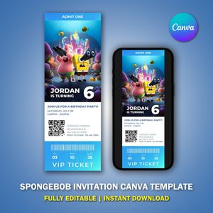 Sponge Ticket Invitation Template V2