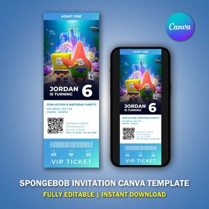 Sponge Ticket Invitation Template V1 