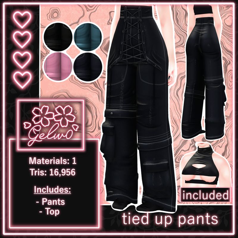 ❝ Tied Up Pants ❞ w/ Top [ Vel Base ]