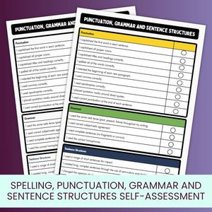 Spelling, Punctuation, Grammar and Sentence Structures Self Assessment Grid