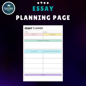 Essay Planning Page