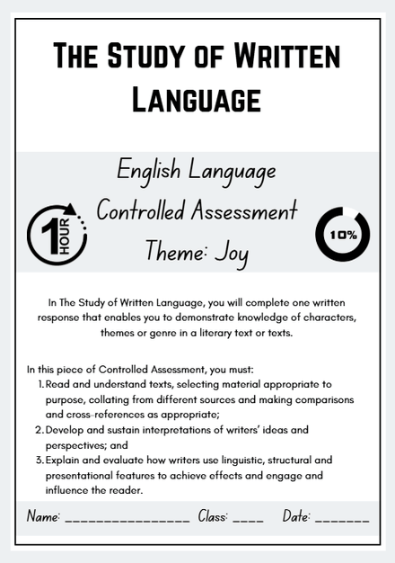 The Study of Written Language - Theme 'Joy'